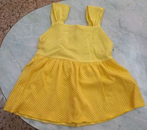 Golden Sleeveless Frock
