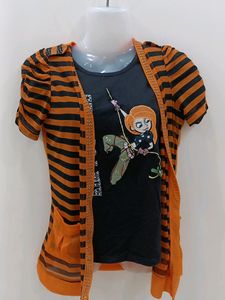 Girls Tshirt And Shrug