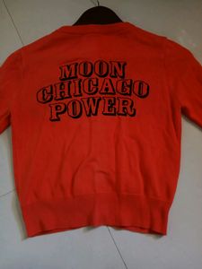 Orange Red Korean Brand Sweater