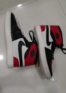 Red, Black, White High Top Sneakers