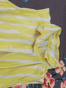 Pantaloons Yellow White Dress