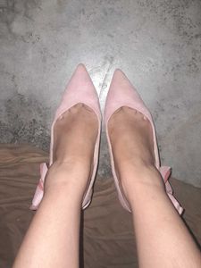 Pink Bow Heels