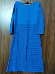 Blue Striped Cotton Kurta