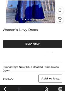Elegant Navy Blue Embroidered Corset Dress