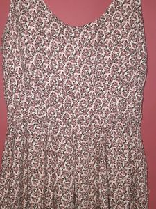 Pink Floral Print Frock.