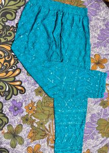 Greenish Blue chickenkari Palazzo