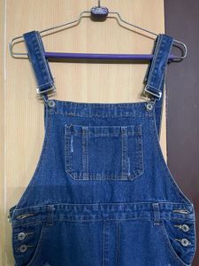 FLASH SALE Denim Dungaree With Front Pocket Design