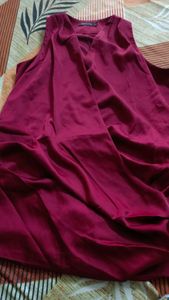 Maroon Sleeveless Top