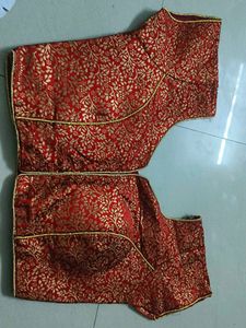 Red & Gold Brocade Blouse