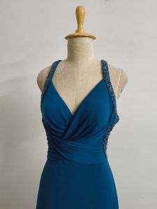 Elegant Blue Maxi Dress