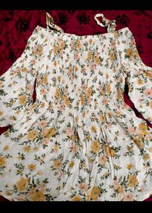 White Floral Top