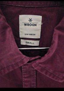 Burgundy Casual Button-Down Shirt
