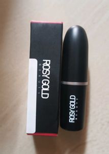 Rosy gold red lipstick