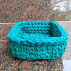 Crocheted Square Basket