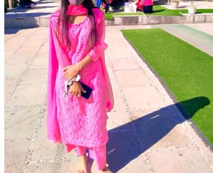 Pink Colour Kurta Set