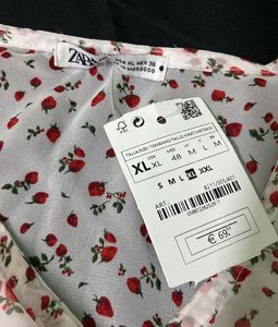 Strawberry Printed Ruffle Blouse
