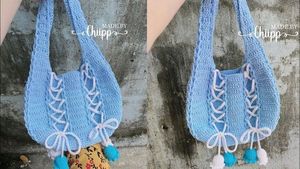 Crochet Ribbon Beg