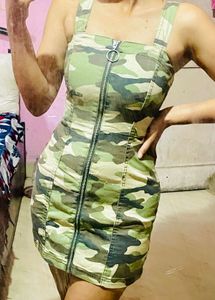 Denim Camouflage Dress