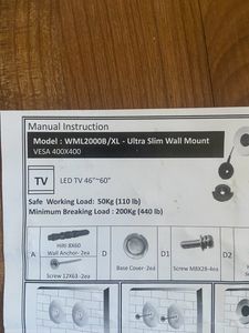 Samsung original Wallmount Brackets Set