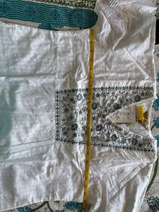 Pure White Cotton Kurti