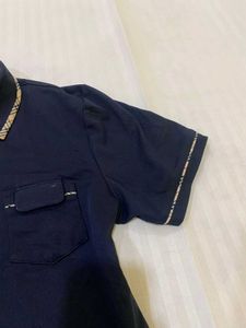 Collar Navy Blue Shirt