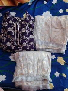 NEW PURE BANARASI SILK GHARARA 3Pcs XXL