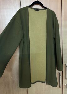 Olive Green Cardigan M-L size