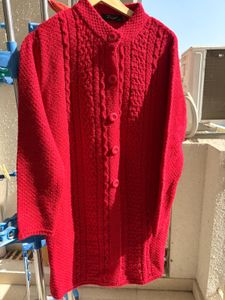 Red Knitted Cardigan