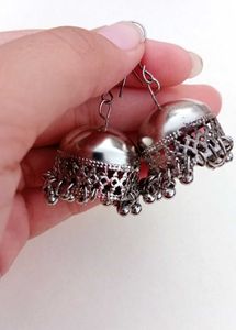 Silver Jhumka