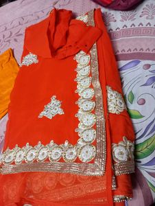 Elegant Orange Saree