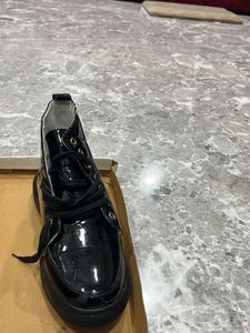 Black Quilted High Top Boots