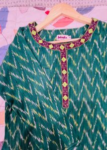 Fabindia Ikat Cotton High-Low Kurta