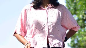 An Oversized Fit Shirt For Women Blend