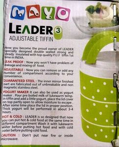 Adjustable Tiffin With Inside Lid 3 Set
