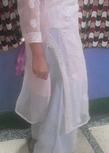 Chikankari Pink Kurti
