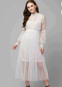 Elegant White Lace Dress