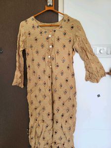 Brown Kurta Pant Set
