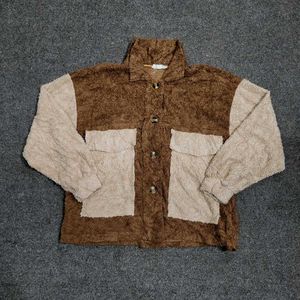 Fuzzy Brown & Beige Jacket