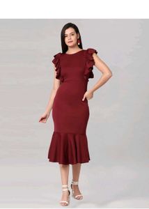 Maroon Strechable dress