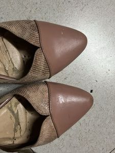 Pink Pointed-Toe Ankle Strap Heels