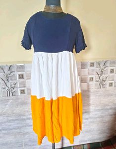 Cute Color Block Dress for Breast feeding Moms