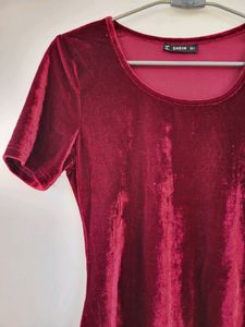 Shein Wine Velvet Top/ Small