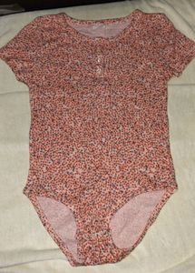 Zara Ripped Floral Printed  Top And Bodysuit