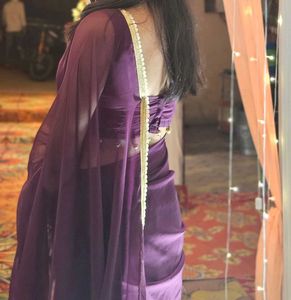 Elegant Purple Saree