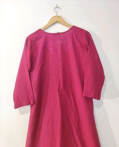 Pink Cotton Tunic Dress