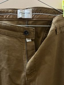 Men Brown Cotton Pants