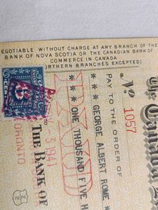 Vintage Cheques Of 1927 &amp; 1941