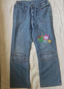 Floral Patch Jeans