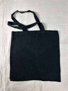 Black Graphic Print Tote Bag