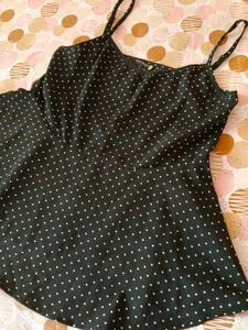 Polka Dot Empire Black Top